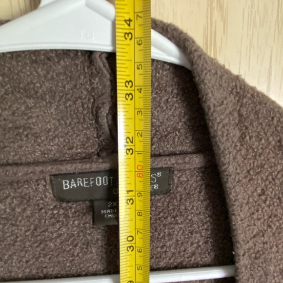 Barefoot Dreams Bamboo Chic Lite Open Cardigan Draped Sweater Wrap Coffee Sz 2X - Picture 5 of 8